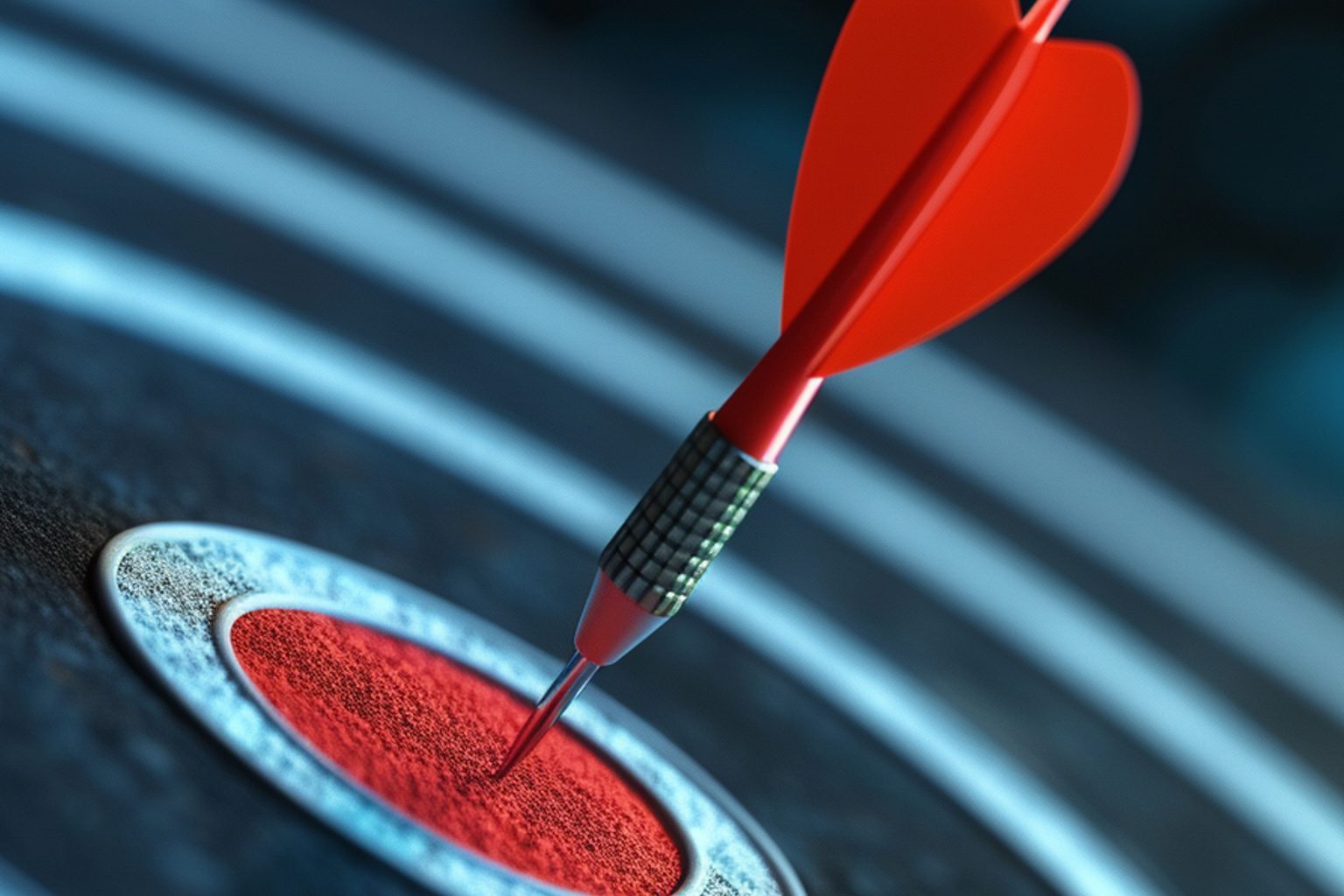 AIBN digital marketing with a red dart hitting the bullseye.