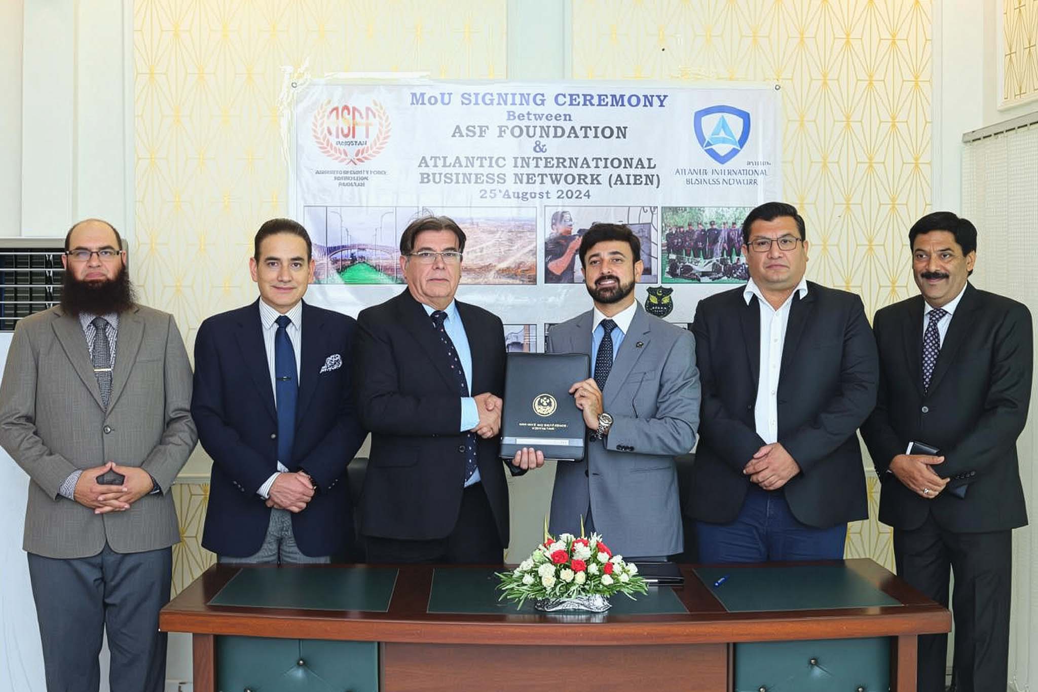 MoU signing ceremony between ASD Foundation and University of Peshawar on attenuation studies.
